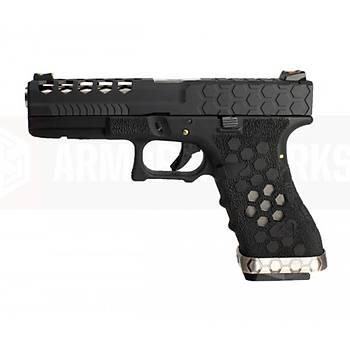 AW VX0101 GLOCK17 G17 HexCut GBB Airsoft Tabanca - Siyah