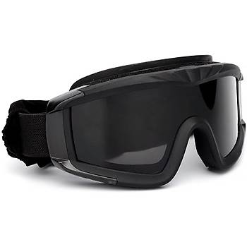Tactical Goggles 3 Balistik Atış Gözlüğü Siyah Çerçeve