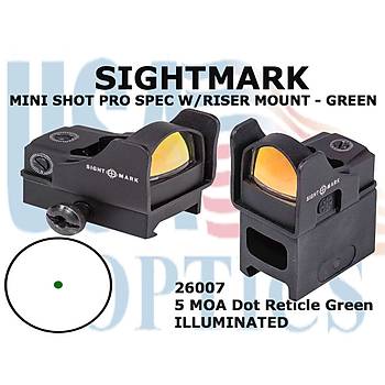Us Sightmark Mini Shot Pro Spec w/Riser Mount - Green