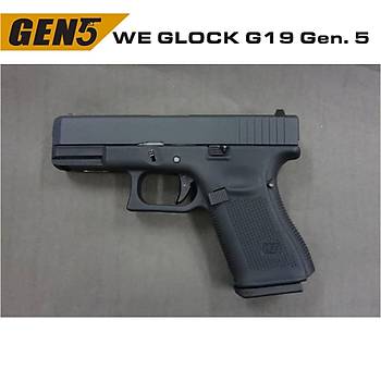 WE GLOCK G19 GEN5 SIYAH GBB AIRSOFT TABANCA