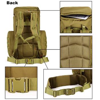 Taktik Askeri Molle �anta Kahve 70LT+ 15 LT