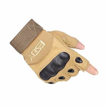 Combat Gear Half Finger Gloves Desert