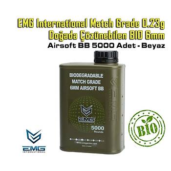 EMG International Match Grade 0.23g BIO 6mm Airsoft BB 5000 Adet - Beyaz