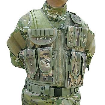 Tactical Combat Vest Multi Camo