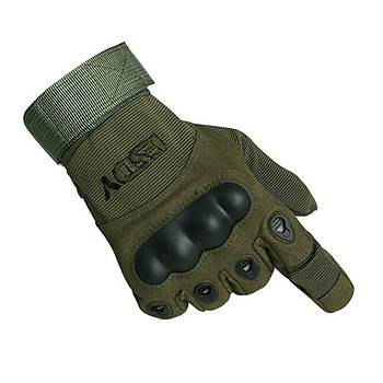 Combat Gear Full Finger Gloves Green