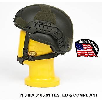 US ISO certified NIJ level IIIA 3A Mid Cut Helmet Olive Drab
