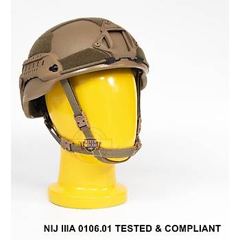 US ISO certified NIJ level IIIA 3A Mid Cut Helmet Coyote