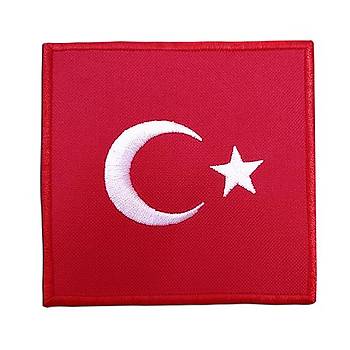 Büyük Boy KARE Türk Bayrağı Arması