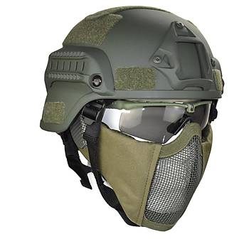 US MICH 2000 TAKTİK KASK 3 LÜ SET YEŞİL