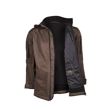 Taktik softshell mont kahve