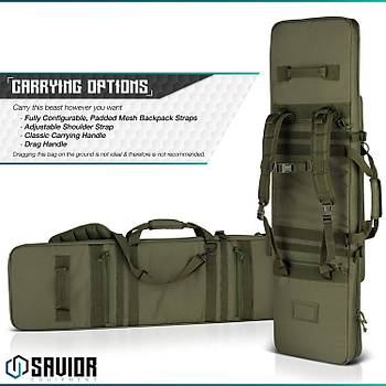 Savior Equipment 140 cm Taktik Çift Tüfek Çantası Yeşil