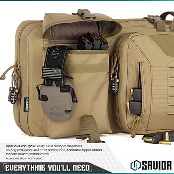 Savior Equipment 140 cm Taktik Çift Tüfek Çantası Kahve