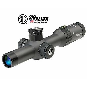 Sig Sauer TANGO4 SCOPE, 1-4X24MM, 30MM, FFP, 556-762 HORSESHOE ILLUM RETICLE, 0.5 MOA ADJ, BLACK