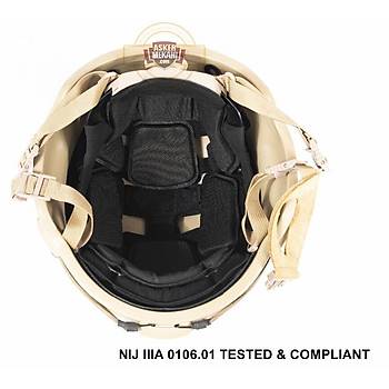 US ISO certified NIJ level IIIA 3A Mid Cut Helmet Desert