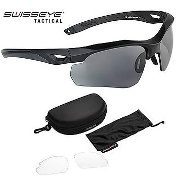 SWISS EYE RAPTOR BALLISTIC GLASSES BLACK FRAME