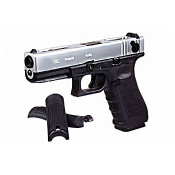 WE GLOCK G18C Gen4 Silver Airsoft Tabanca