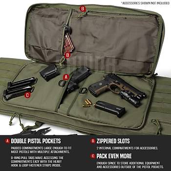 Us Double Carbine Case 47 inç Green
