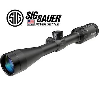 Sig Sauer WHISKEY 3 SCOPE, 3-9X40MM, 1 IN, SFP, HELLFIRE QUADPLEX ILLUM RETICLE, 0.25 MOA ADJ, BLACK