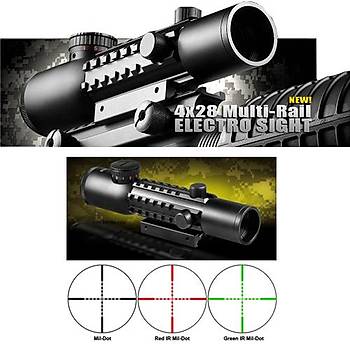 BARSKA TACTCAL ELECTRO SIGHT 4x28 IR