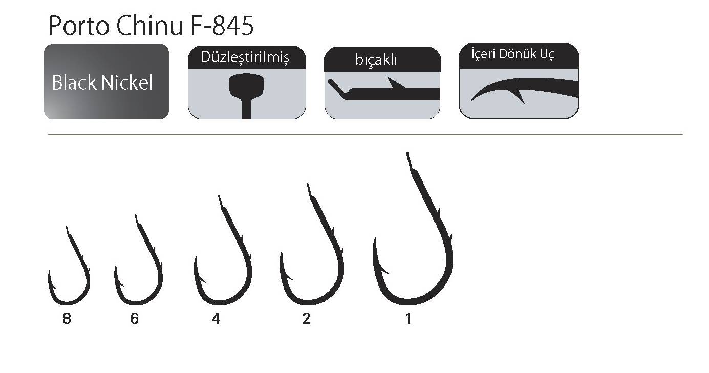 SASAME F 845 BLACK CROME OLTA İĞNESİ PAKET