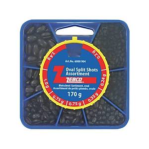 ZEBCO OVAL SPLIT SHOT ASSORTMENT 170 GR KUR�UN