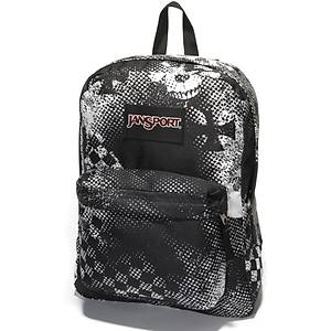 JANSPORT SUPERBREAK BLACKWHITE FADE SPOR �ANTA
