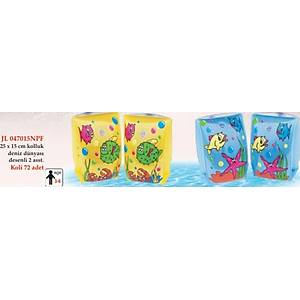 25X15 CM. KOLLUK DENIZ D�NYASI DESENLI 2 ASST.(MAV� RENKL�)