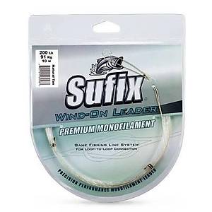 SUFIX WIND-ON SUFIX WIND-ON LEADER 10MT 100LB / 1,07MM / 46KG JIGGING KILAVUZ M�S�NA