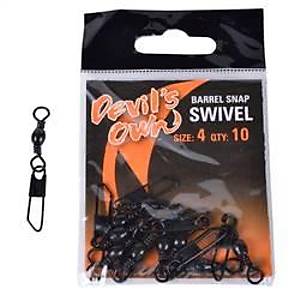 SHAKESP.DEVILS OWN BARREL SNAP SWIV BLK 2(10pcs)