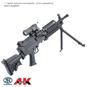 AK FN Lisansl� MK46 ''Featherweight'' AG Airsoft Makinal� T�fek Siyah