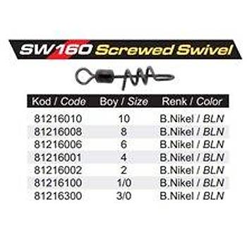 PROTACKLE SW160 SCRAWED SWVEL 6 NUMARA B.NKEL FIRDND (12 ADET)