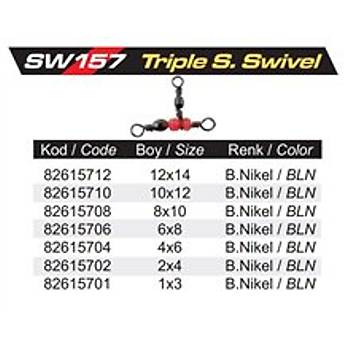 PROTACKLE SW157 TRPLE SWVEL 8X10 FIRDND (12 ADET) 