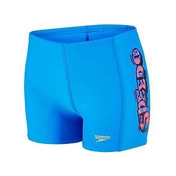 Speedo Endurance 10 Erkek ocuk Aquashort Yzc Mayosu - Mavi/Krmz