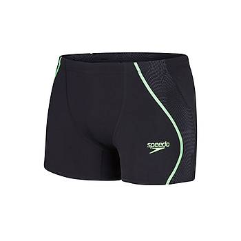 Speedo Fit Erkek Aquashort Yüzücü Mayosu - Siyah/Yeşil