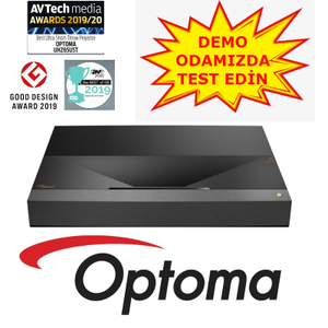 Optoma UHZ65UST Ultra K�sa Mesafe 4K Lazer Tv Projeksiyon Cihaz�