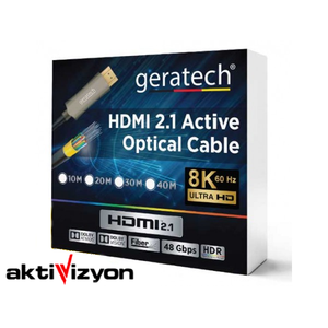 Geratech 10m 8K HDMI 2.0 Fiber Optik Kablo