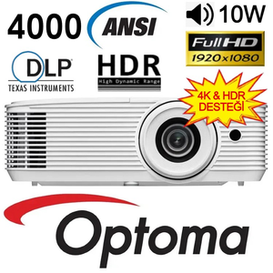 Optoma HD29HSTx 4K & HDR Destekli K�sa Mesafe Projeksiyon Cihaz�