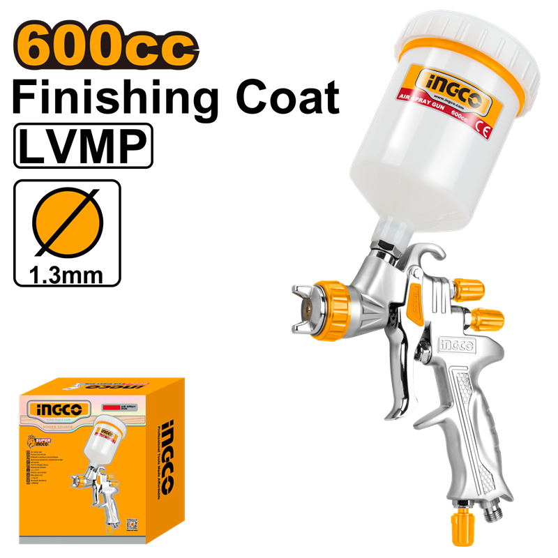 INGCO ING-ASG1065 ENDÜSTRİYEL HAVALI BOYA TABANCASI 600CC