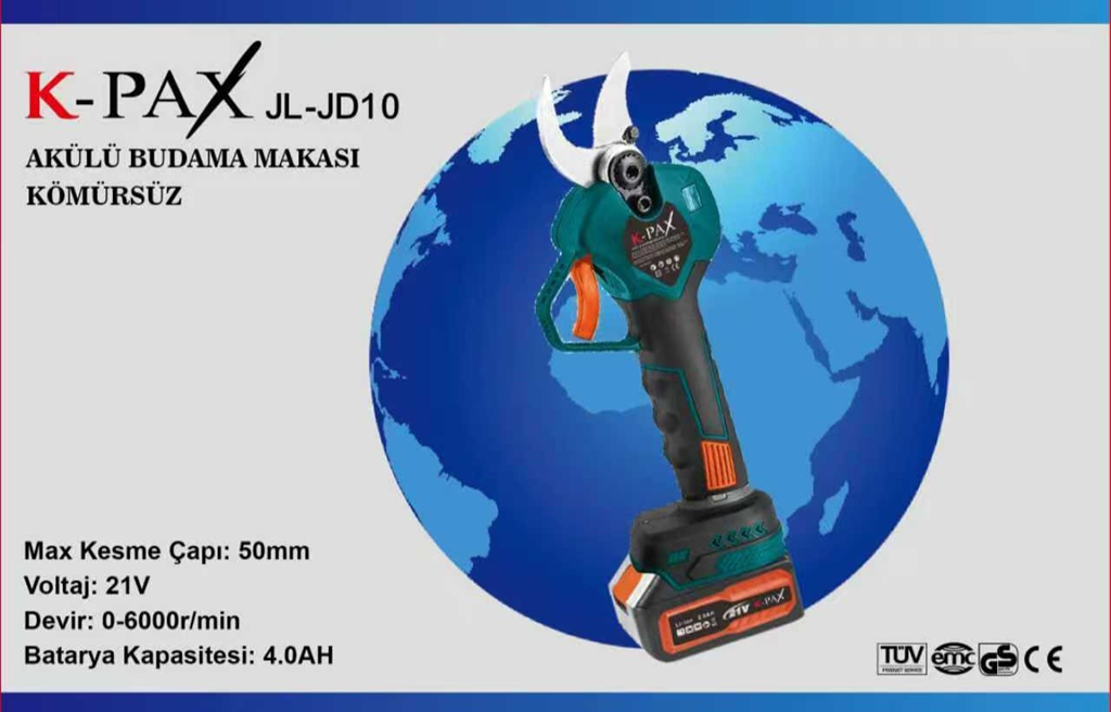 K-PAX JL-JD10 50MM AKÜLÜ BUDAMA MAKASI