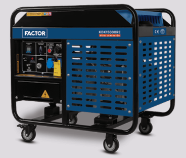 FACTOR KDK15000RE MARŞLI MONOFAZE DİZEL JENERATÖR
