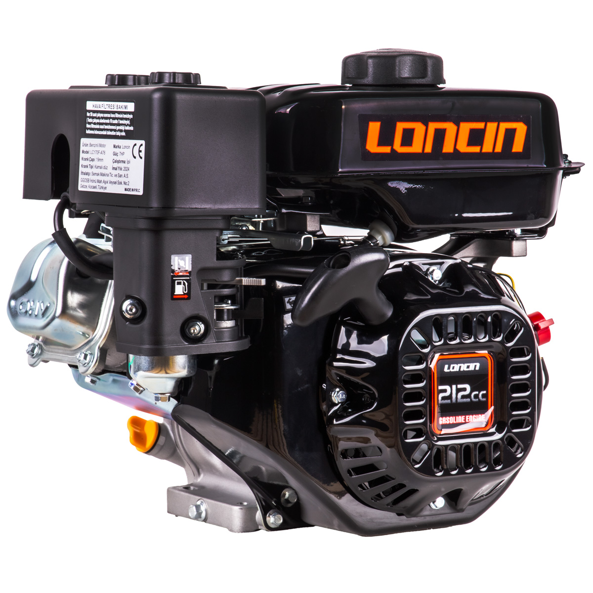LONCİN LC170F-A76 EUR5 BENZİNLİ MOTOR 7HP FREZE TİP Ø25mm