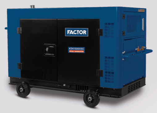 FACTOR KDK15000SC KABİNLİ MARŞLI MONOFAZE DİZEL JENERATÖR