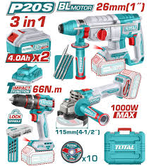 TOTAL TOSLI241198E 3 LÜ SET KIRICI DELİCİ-D.MATKAP TAŞLAMA