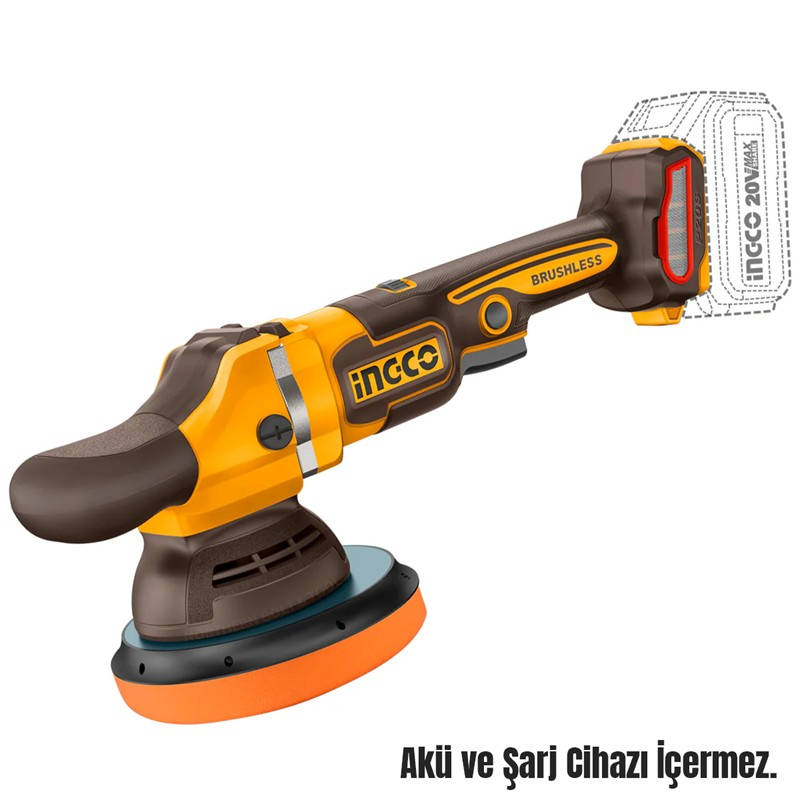 INGCO ING-APLI2015 Kömürsüz Li-ion Akülü Polisaj 150mm 20V 2.0 Ah