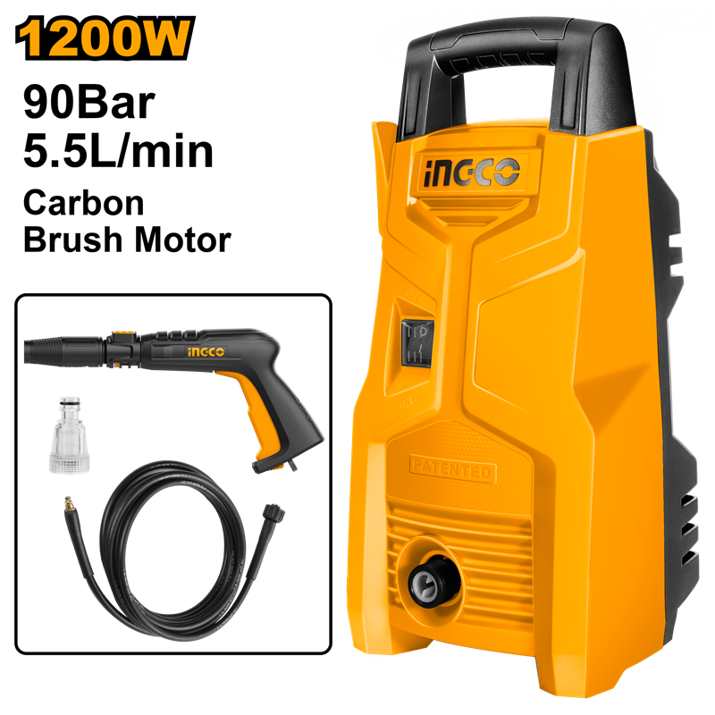 INGCO ING-HPWR12008 YÜKSEK BASINÇLI YIKAMA MAKİNESİ 1200W