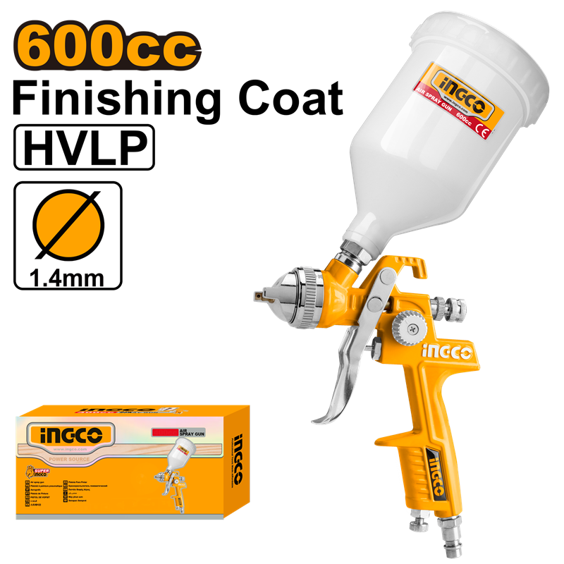INGCO ING-ASG1061 BOYA TABANCASI HVLP 600CC ÜSTTEN DEPO