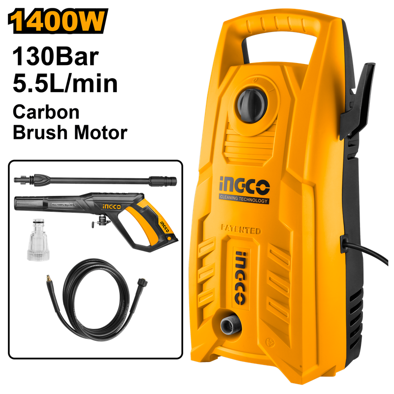 INGCO ING-HPWR14008 YÜKSEK BASINÇLI YIKAMA MAKİNESİ 1400W