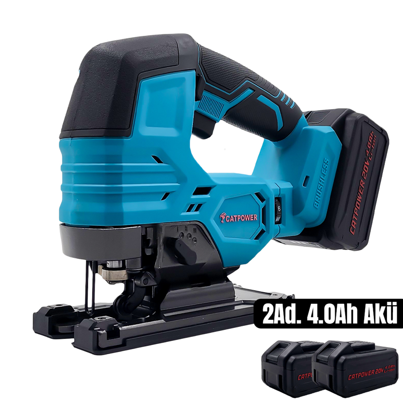 CATPOWER CAT4133 KÖMÜRSÜZ AKÜLÜ DEKUPAJ 20V Lİ-İON + 4 Ah AKÜ(2 ADET)+ ŞARJ CİHAZI