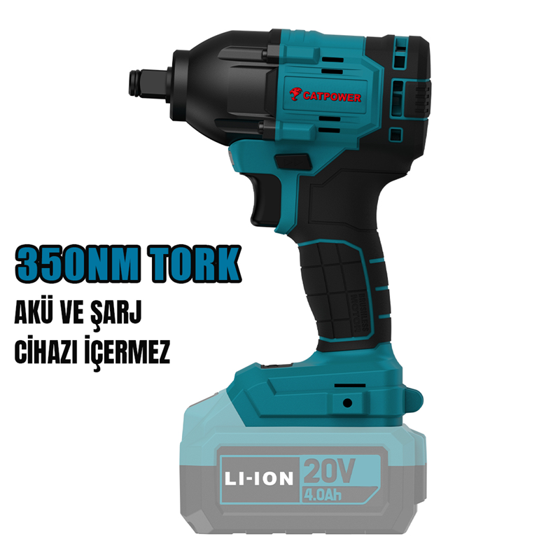 CATPOWER CAT4226 KÖMÜRSÜZ AKÜLÜ SOMUN SIKMA VE TORKLU VİDALAMA 1/2" 20V Lİ-İON