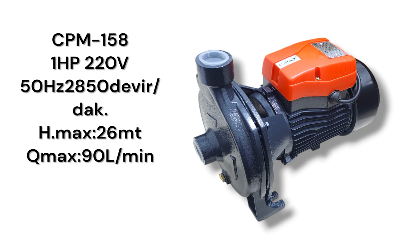 K-PAX CPM158 SU DİNOMOSU 1HP
